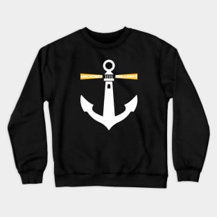 Anchored Brilliance - Inspiring Design with a Touch of Gold Crewneck Sweatshirt